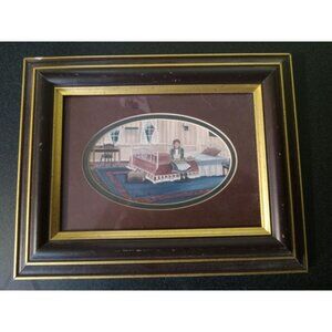 “Anne’s New Home” Folk Art Painting – Rustic Cottage Wall Décor Wall Accent Art